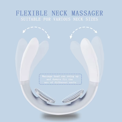 Experience Ultimate Relaxation with the New Smart Neck and Shoulder Muscle Massager - USB Rechargeable in Stylish White and Pink