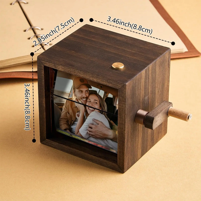 Create Lasting Memories with Our Hand-Cranked Photo Flip book Frame - A Unique Gift with Enchanting Lighting