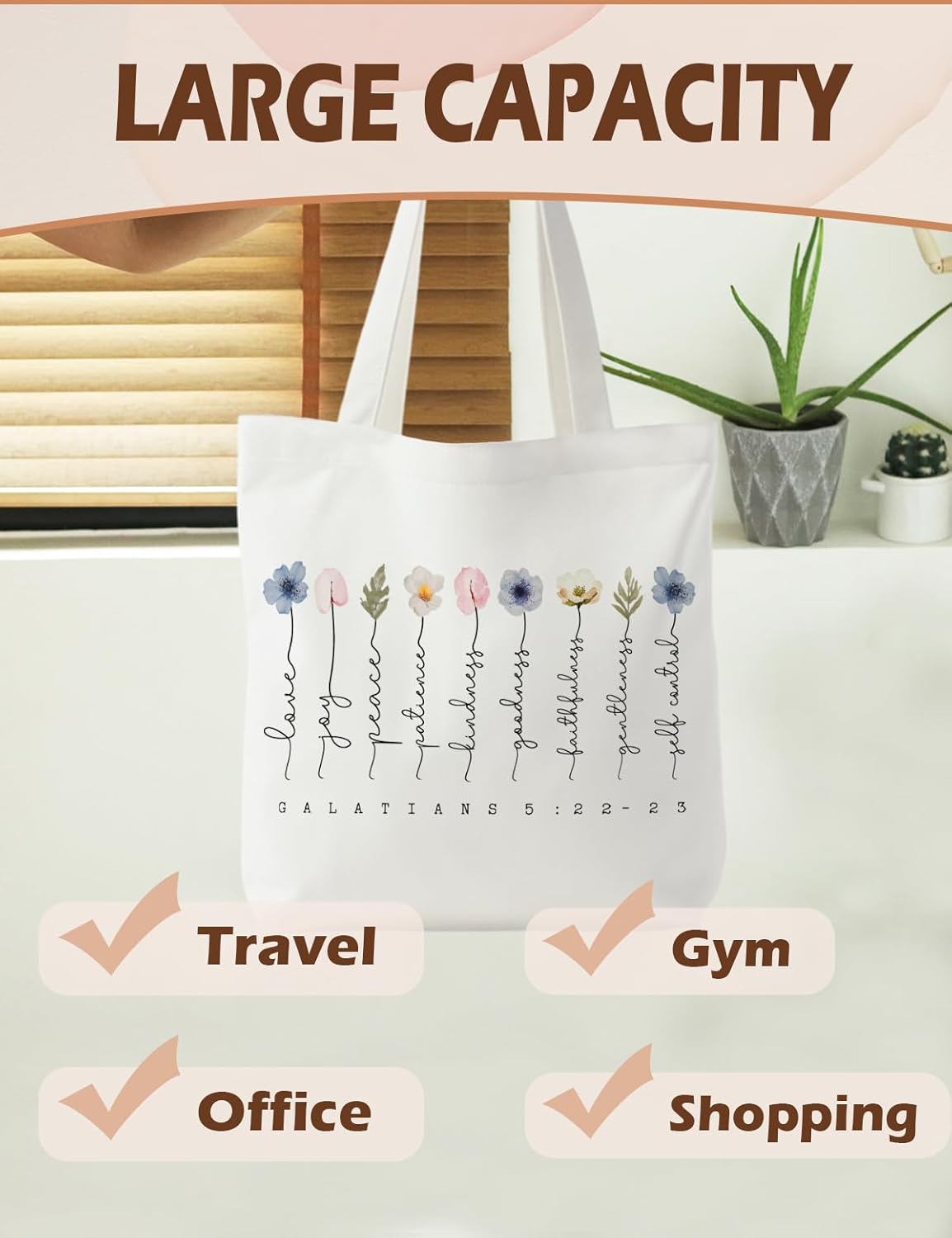 Stylish & Eco-Friendly Bible Tote Bags for Women - Perfect Christian Gifts