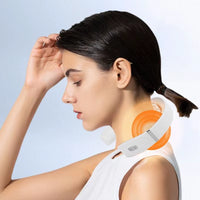 Experience Ultimate Relaxation with the New Smart Neck and Shoulder Muscle Massager - USB Rechargeable in Stylish White and Pink