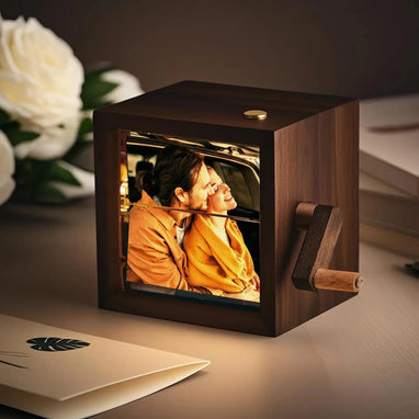 Create Lasting Memories with Our Hand-Cranked Photo Flip book Frame - A Unique Gift with Enchanting Lighting
