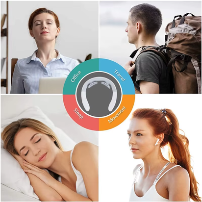 Experience Ultimate Relaxation with the New Smart Neck and Shoulder Muscle Massager - USB Rechargeable in Stylish White and Pink